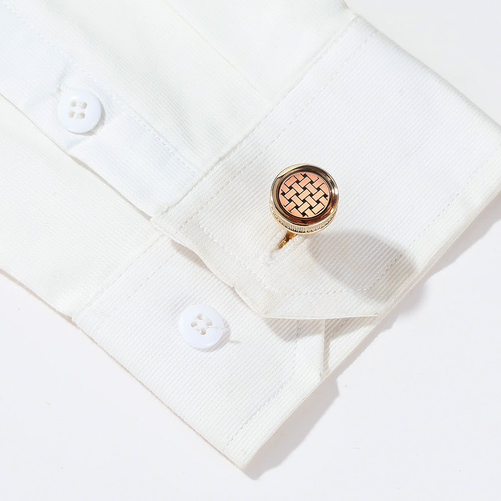 Men's Round Shirt Cufflink